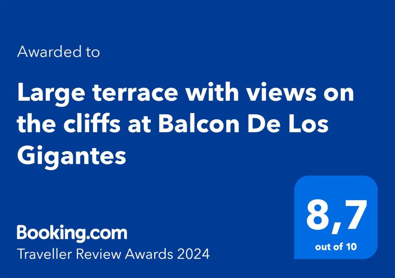 Large Terrace With Views On The Cliffs At Balcon De Los Gigantes Puerto de Santiago  Extérieur photo